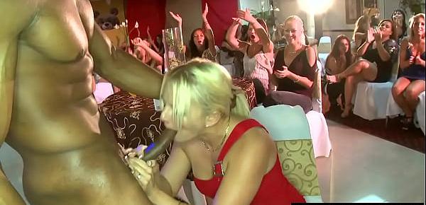  Party babes cocksucking strippers in closeup